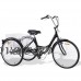 CHOOSEandBUY Black Single Speed Tricycle with Adjustable Seat Large Wheels - B07FLVCMFC
